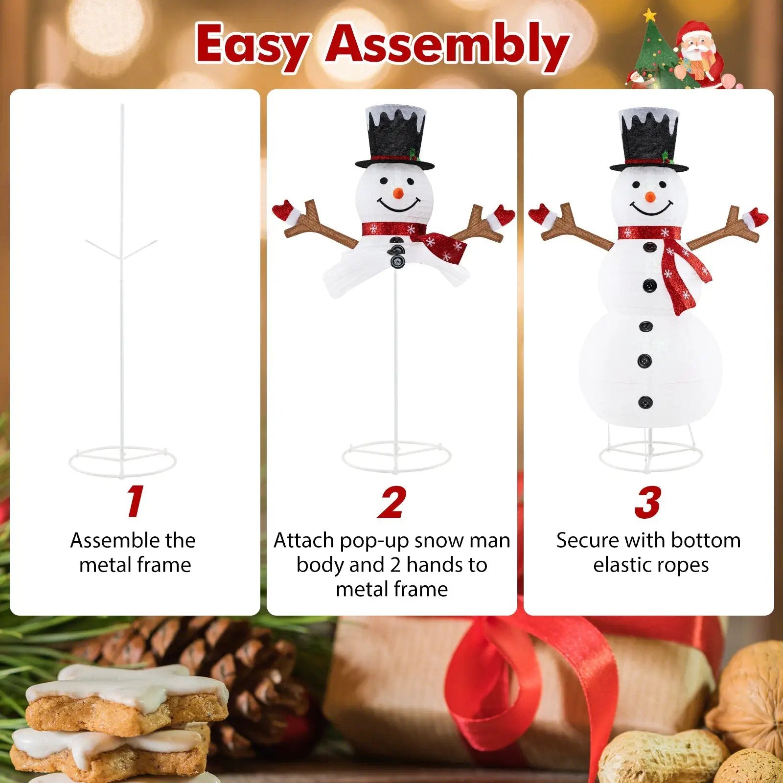 Pre-Lit Pop-up Christmas Decoration with 180 Cold White LED Lights by DirectDeals