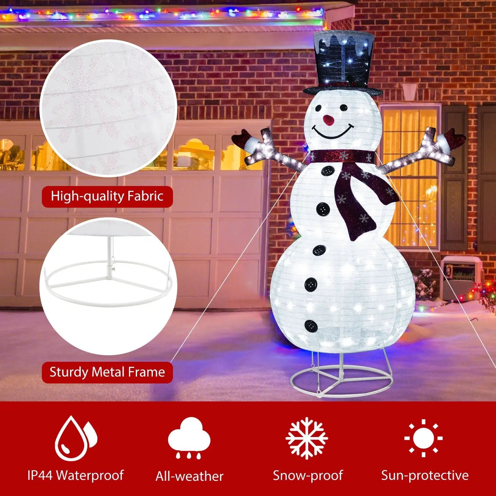 Pre-Lit Pop-up Christmas Decoration with 180 Cold White LED Lights by DirectDeals