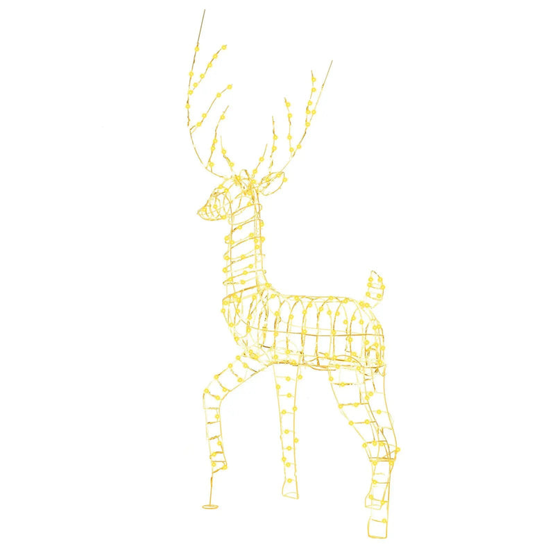 6 FT Pre-Lit Christmas Reindeer with 300 Warm White LED Lights and Zip Ties by DirectDeals