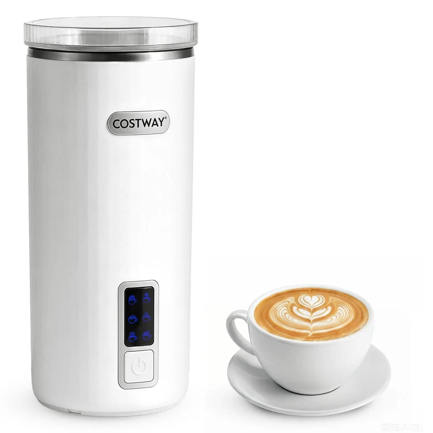 Electric Milk Frother and Steamer 6-in-1 Stainless Steel by DirectDeals