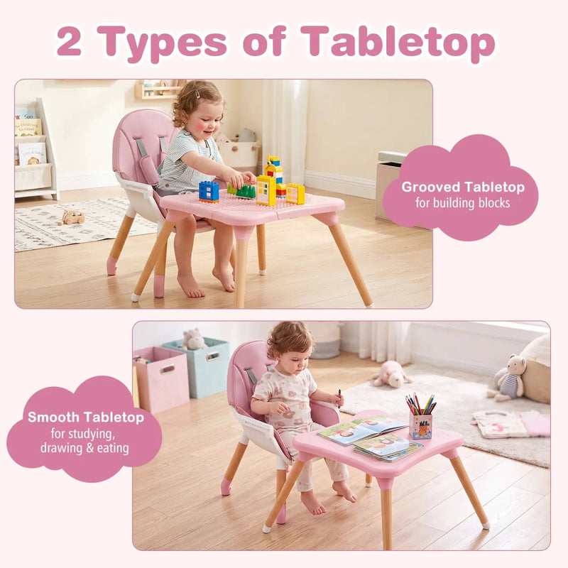 6-in-1 Convertible High Chair for Babies 6-36 Months by DirectDeals