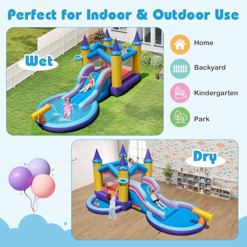6-in-1 Inflatable Kids Water Park for Yard by DirectDeals