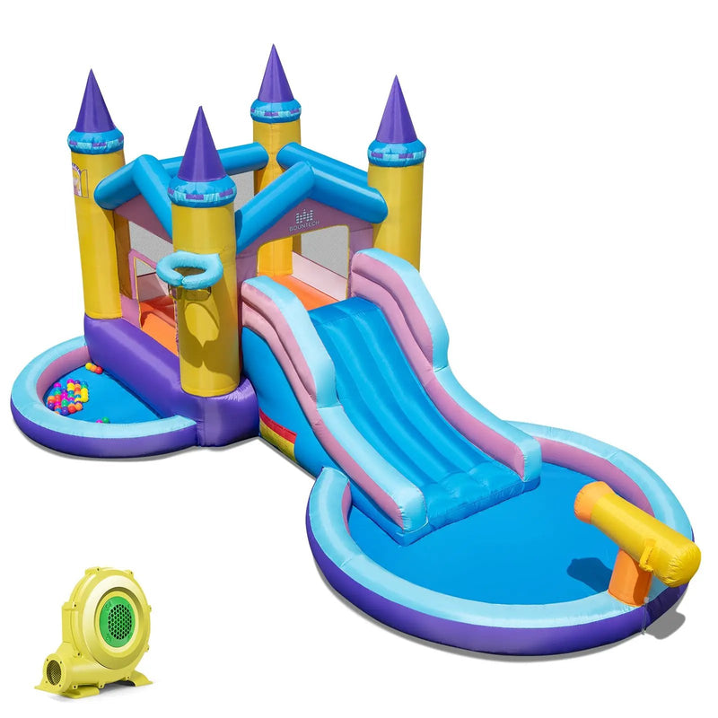 6-in-1 Inflatable Kids Water Park with 735W Blower by DirectDeals
