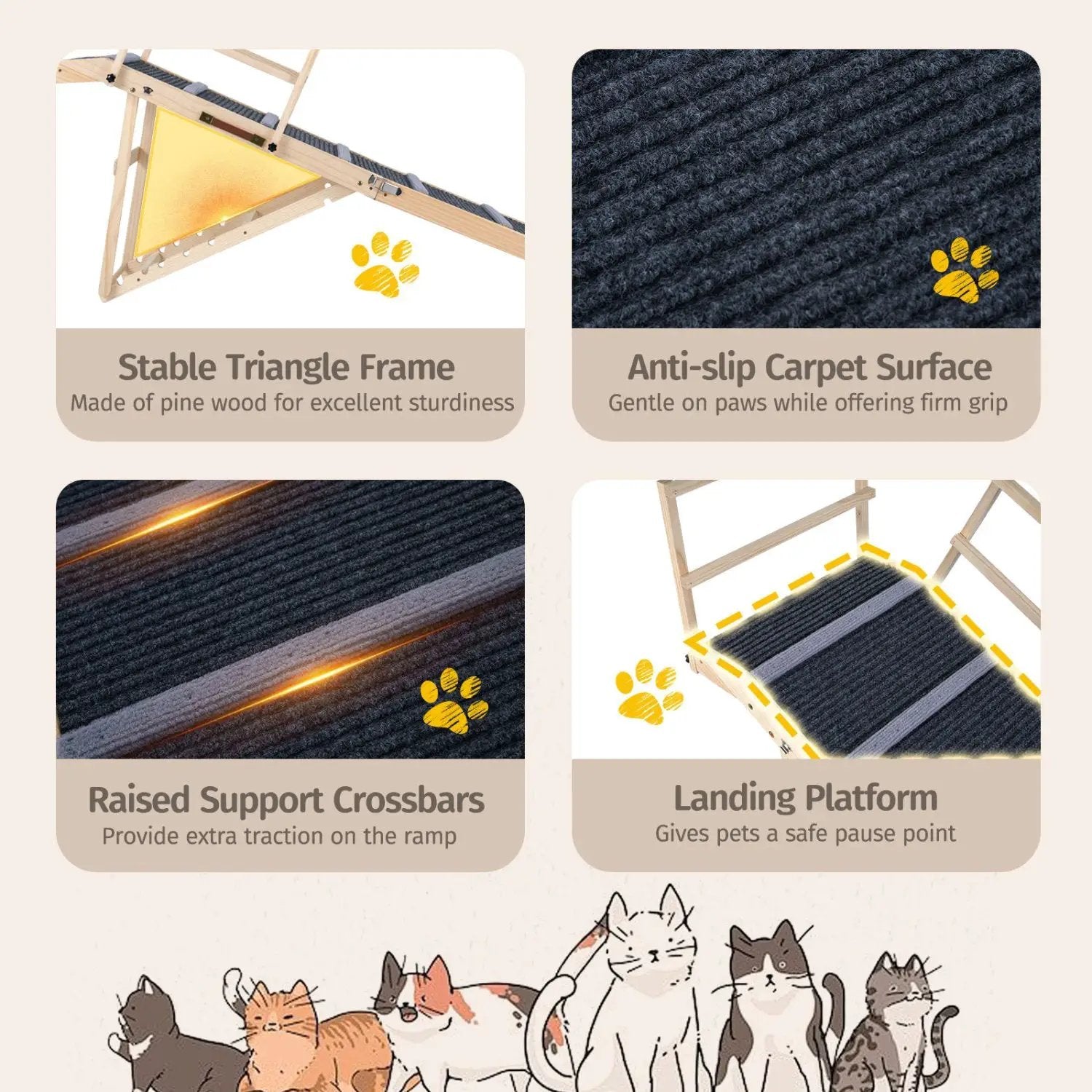 Adjustable Folding Dog Ramp for High Beds and Vehicles by DirectDeals