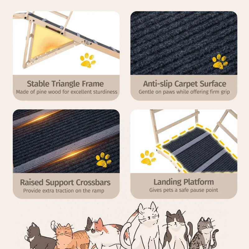 Adjustable Folding Dog Ramp for High Beds and Vehicles by DirectDeals