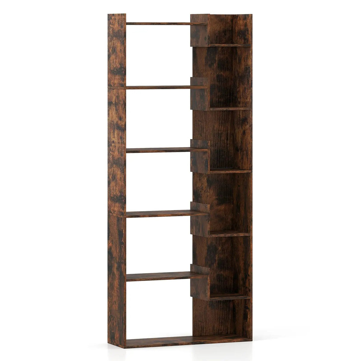 6-Tier Bookshelf Wooden Bookcase with 2 Anti-Tipping Kits Open Display Shelf by DirectDeals