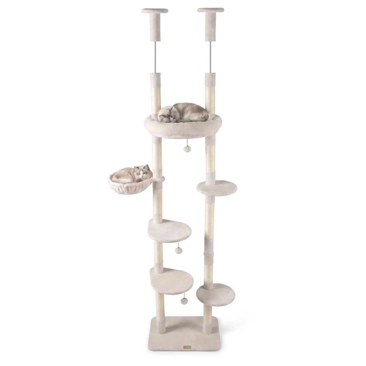 Floor-to-Ceiling Cat Tree with 6 Tiers and Hammock by DirectDeals