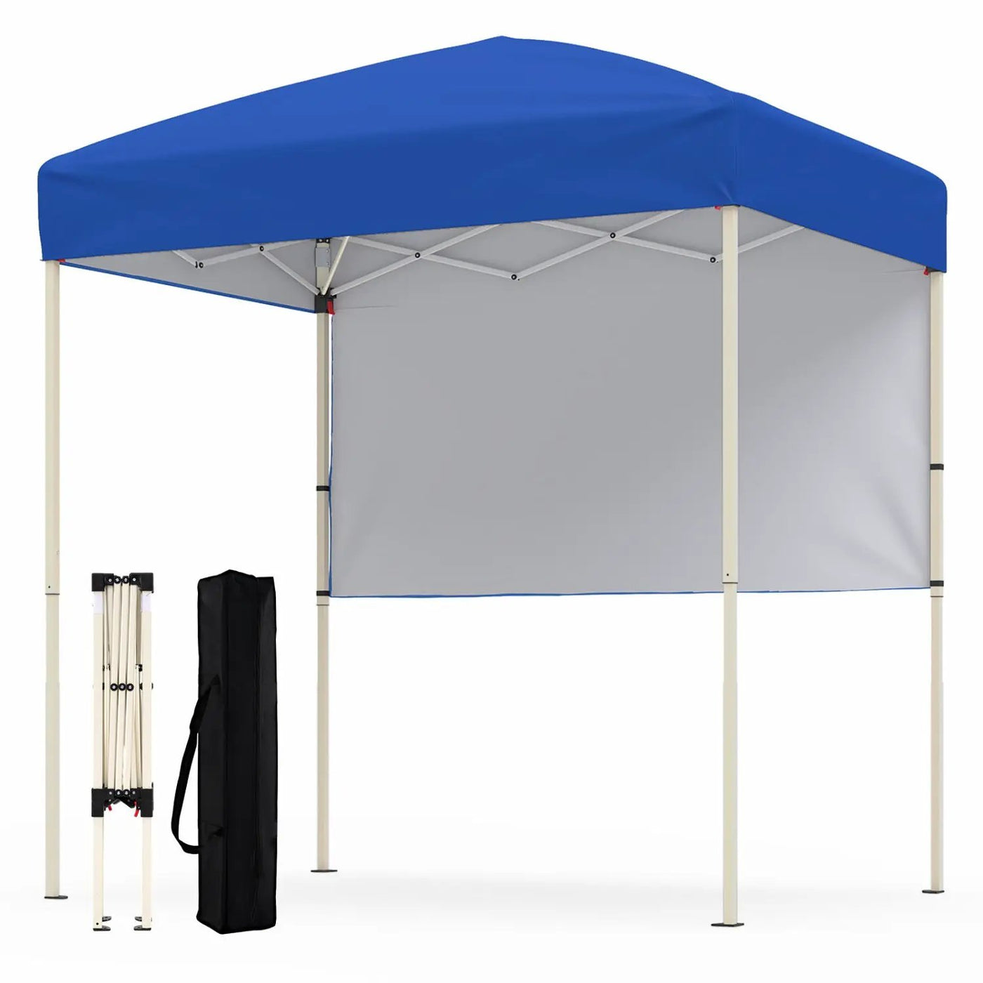 6 x 4 FT Pop-Up Canopy Tent with 1 Half Sidewall Easy Setup Folding Outdoor Sun Shelter by DirectDeals