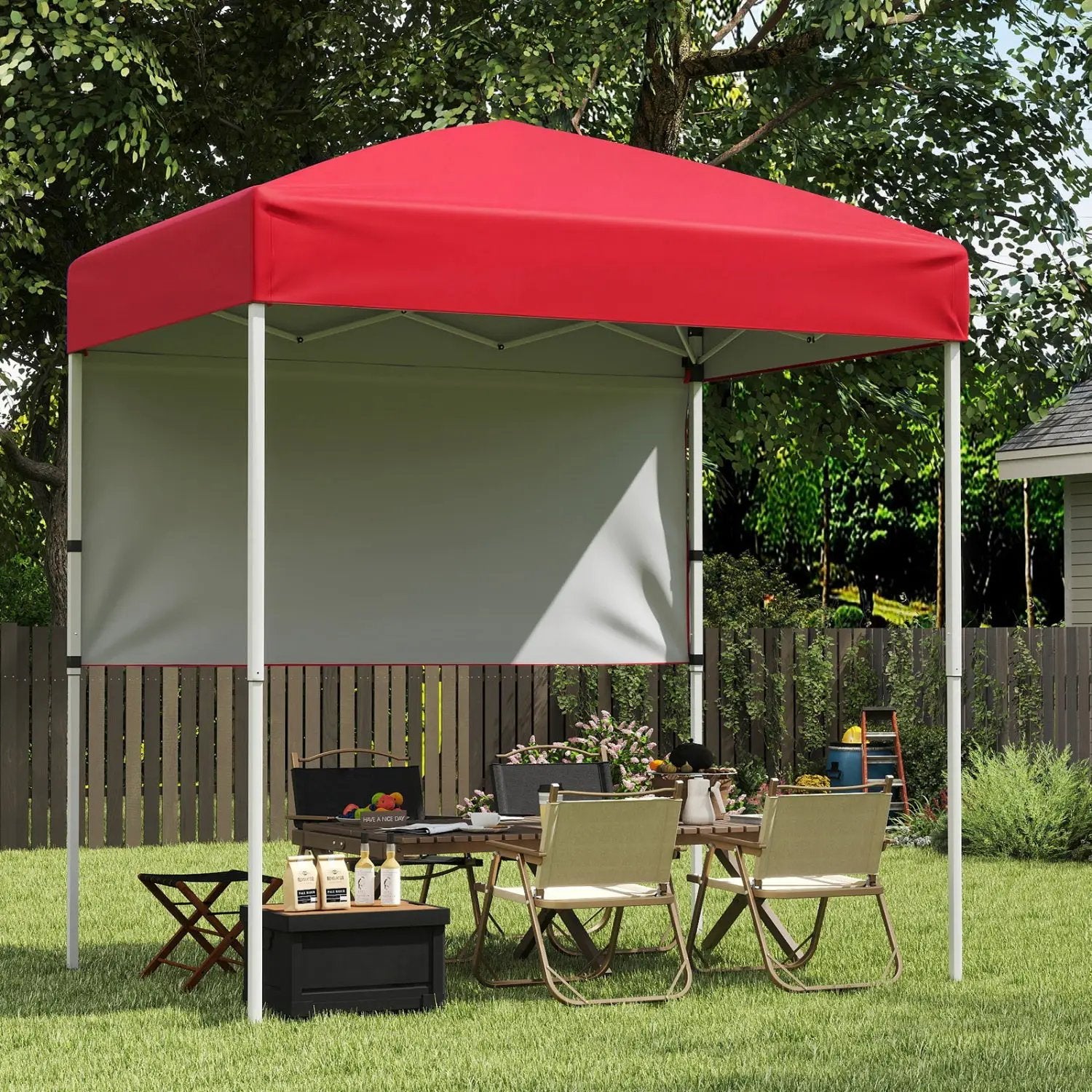 Pop-Up Canopy Tent 6x4 ft with Half Sidewall by DirectDeals