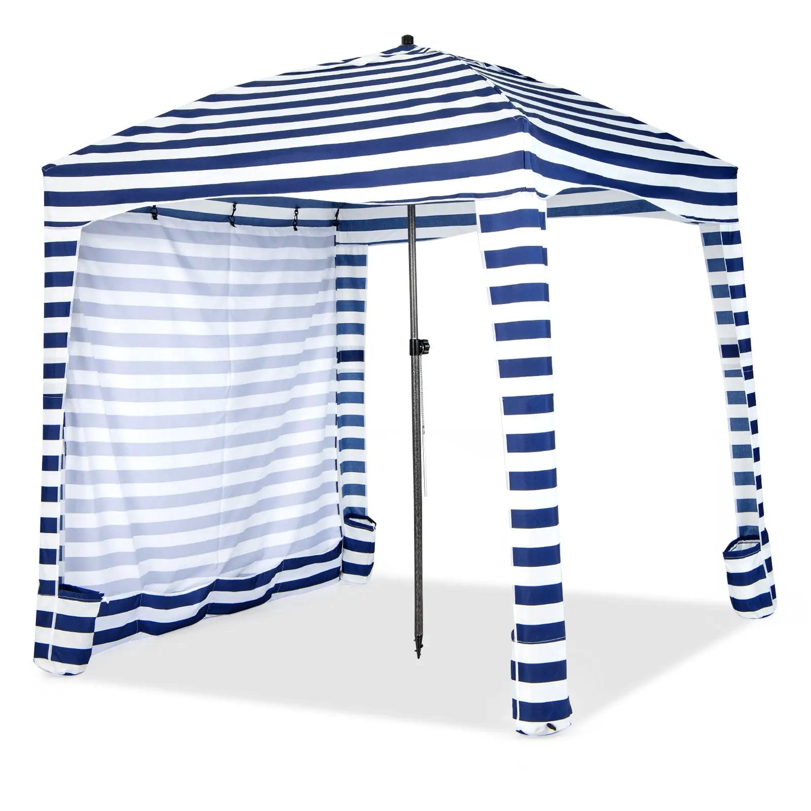6 x 6 Feet Foldable Beach Cabana Tent with Carrying Bag and Detachable Sidewall by DirectDeals