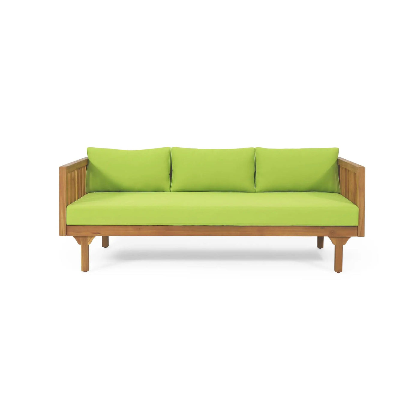 Claremont 3 Seater Daybed Teak Acacia Wood Water Resistant Cushions by HouseOfZazla