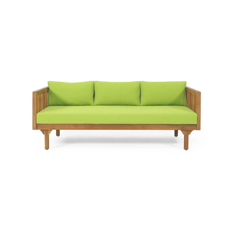 Claremont 3 Seater Daybed Teak Acacia Wood Water Resistant Cushions by HouseOfZazla