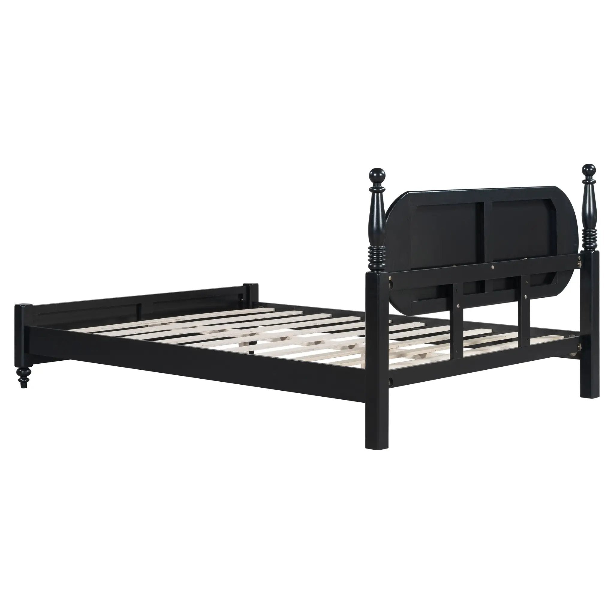 Queen Bed Frame, Solid Wood Platform with Slats by HouseOfZazla