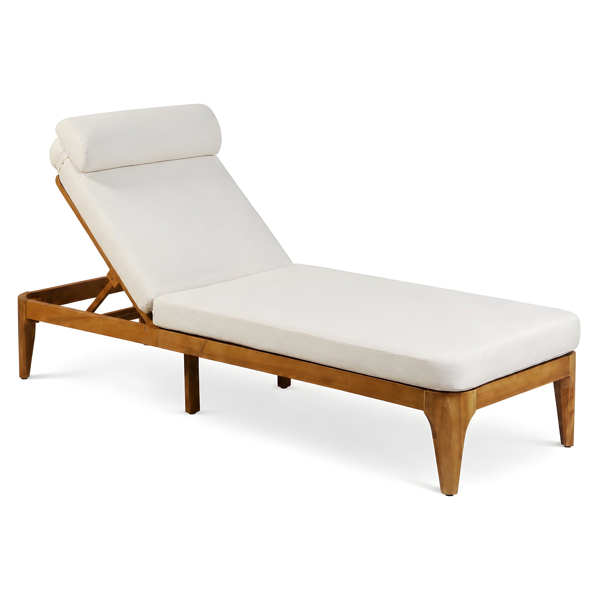 TOPMAX Acacia Wood Chaise Lounge by HouseOfZazla