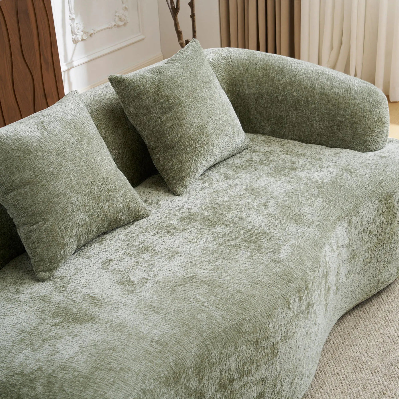 Modular L-Shape Sectional Sofa With Curved Chaise by HouseOfZazla