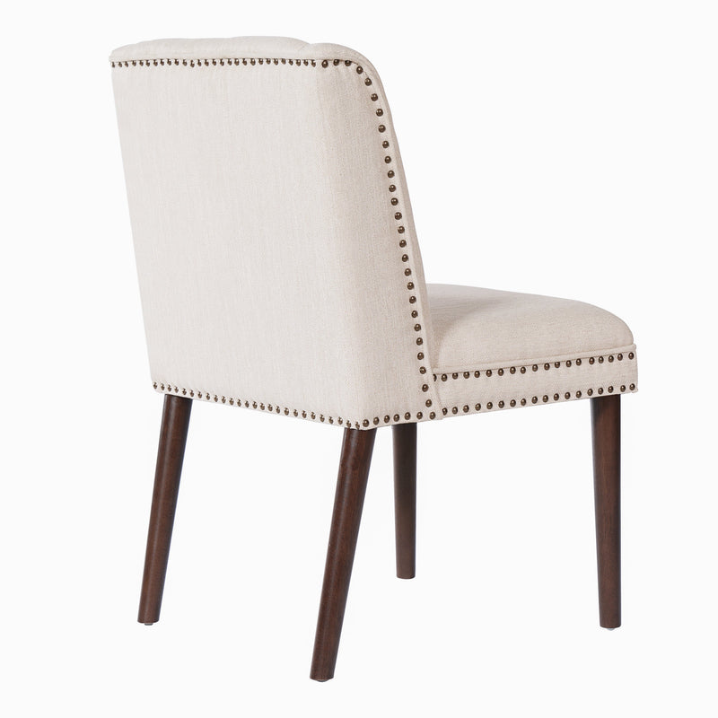 Light Luxury Rivet Upholstered Dining Chair Set of 2 by HouseOfZazla