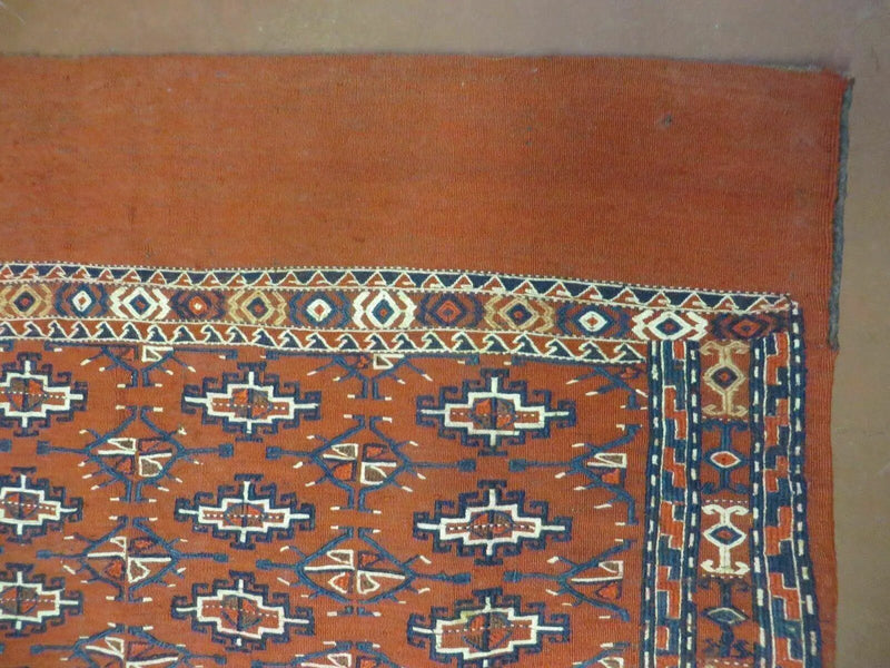 2'8" X 4' Antique Handmade Tribal Wool Rug Pillow Case Yamud Flat Weave Diamond by Jewel Rugs