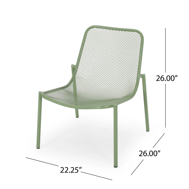 Outdoor Iron Chair With Mesh Design by HouseOfZazla