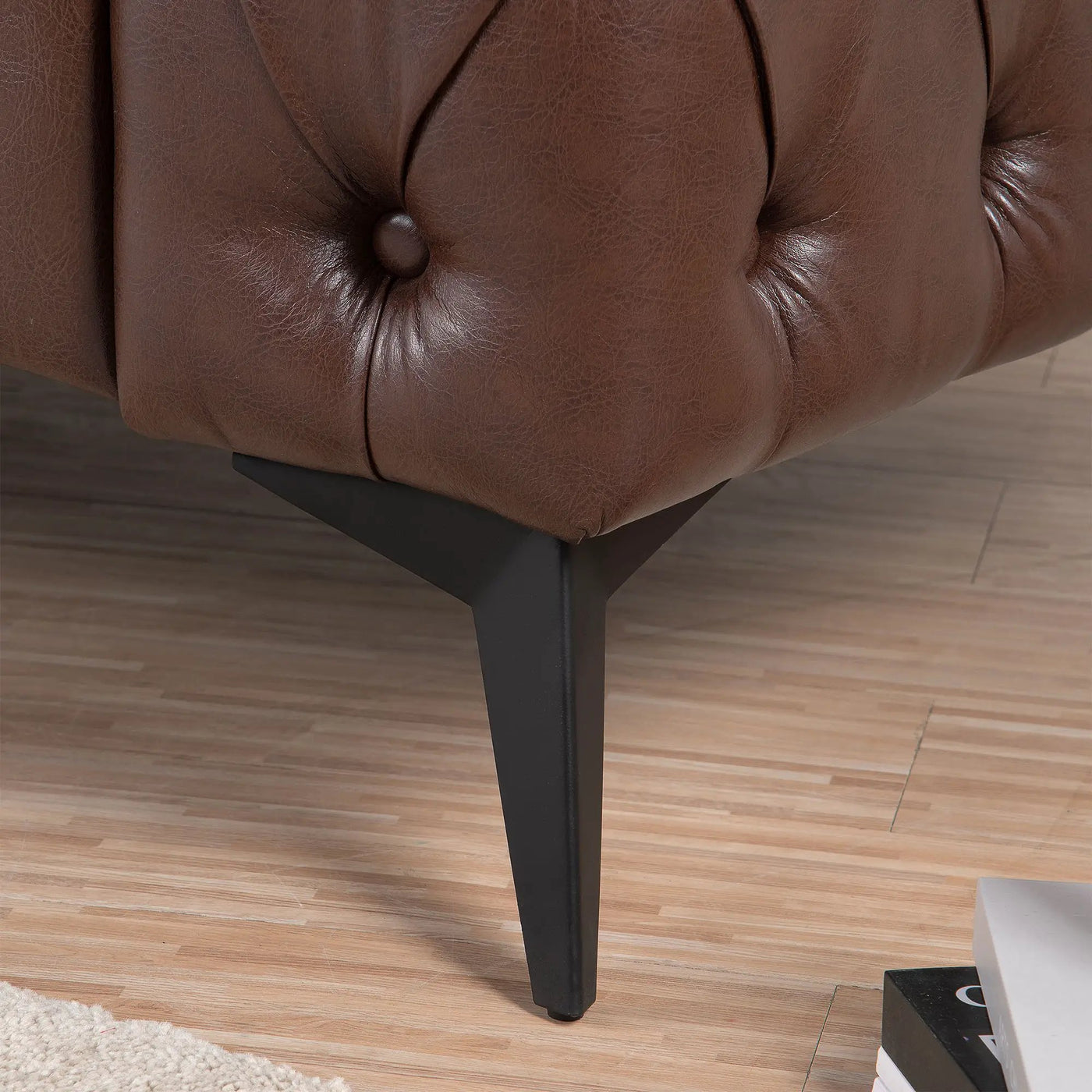 Square Arm Removable Cushion 3 Seater Sofa by HouseOfZazla