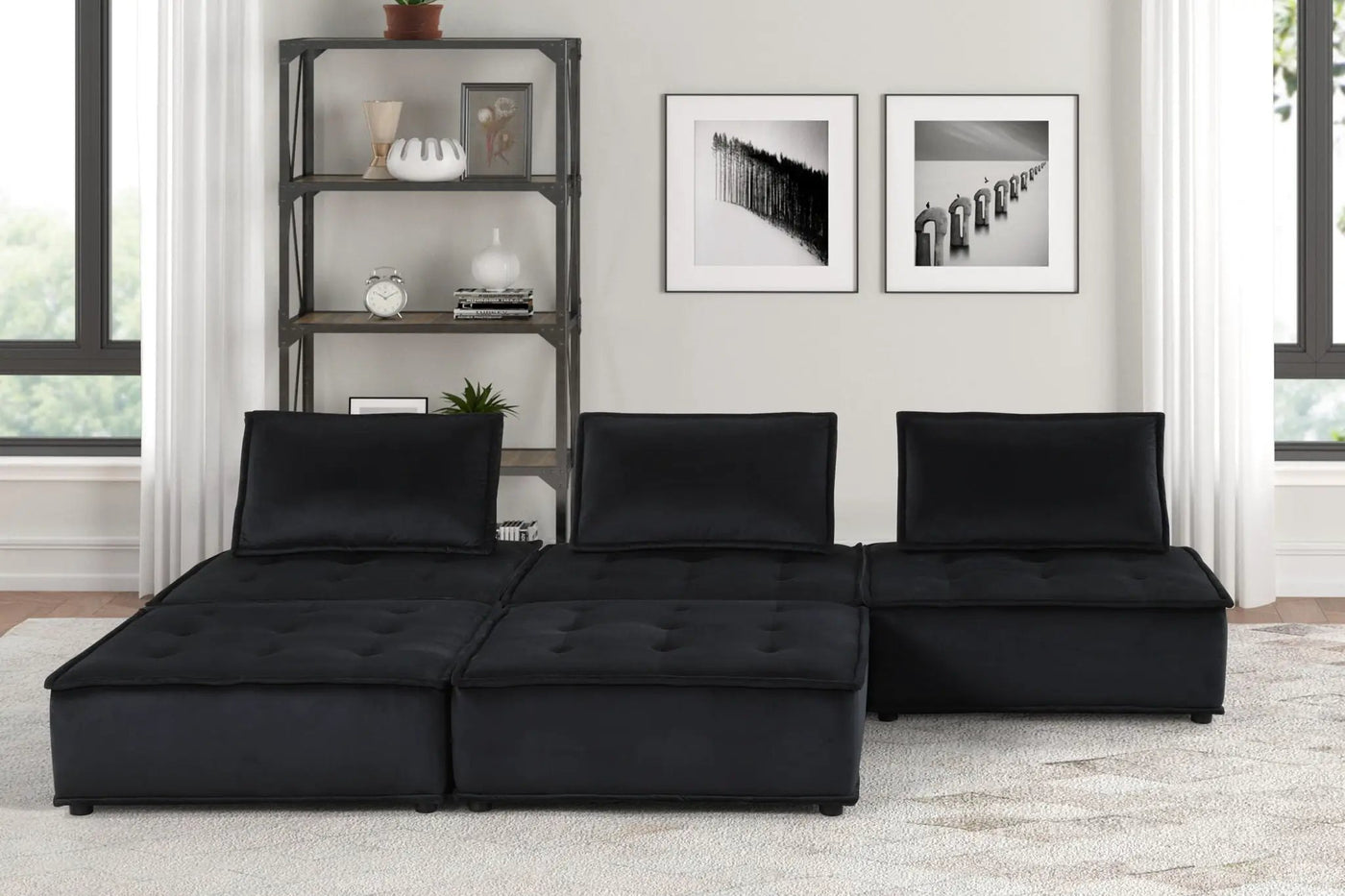 Anna - Stylish Sectional Sofa Ottoman by HouseOfZazla