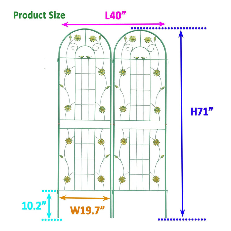 Metal Garden Trellis Rustproof Trellis For Climbing Plant Outdoor Flower Support by Unique Piece Furniture