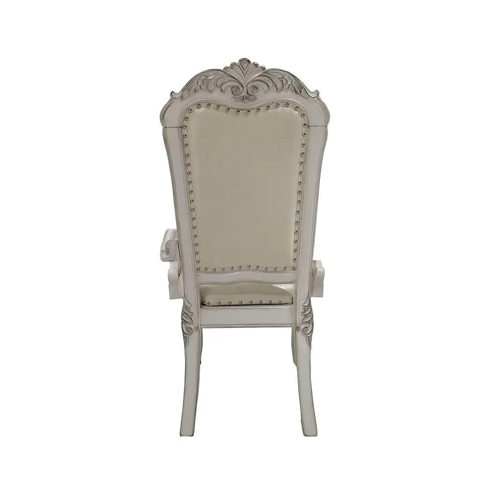 Dresden - Synthetic Leather Arm Chair (Set of 2) - Bone White by Unique Piece Furniture
