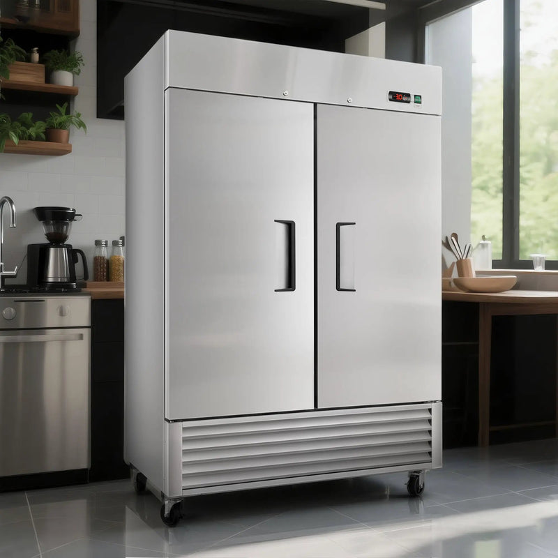 54" Commercial Freezer with 2 Solid Doors by HouseOfZazla