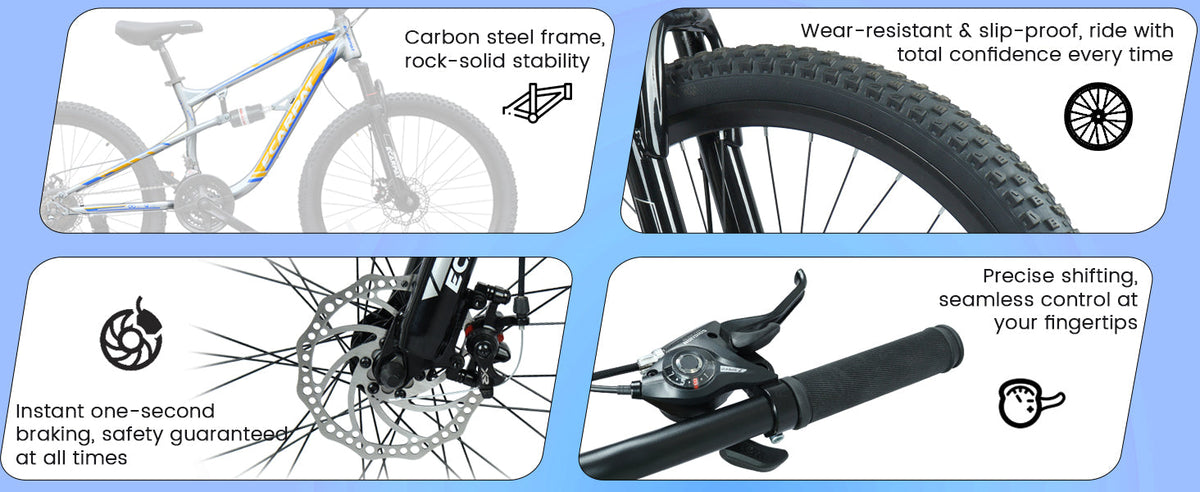A2670 26 Inch Mountain Bike with 21-Speeds & Full Suspension, photo 7 of 10