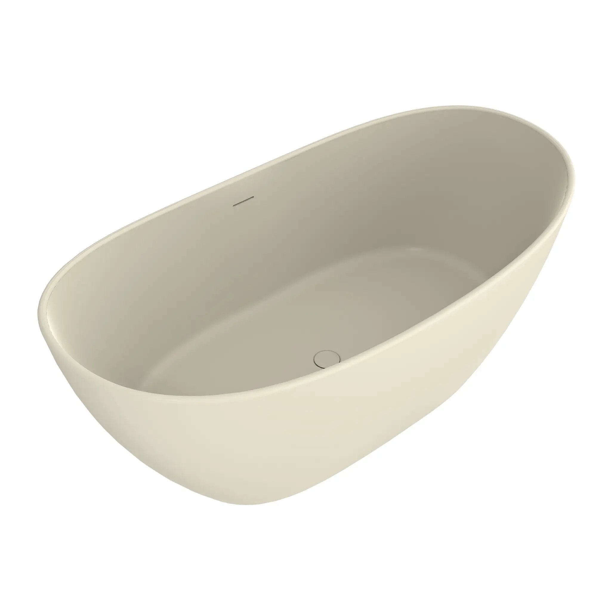65 Inch Artificial Stone Solid Surface Freestanding Bathroom Bathtub by HouseOfZazla
