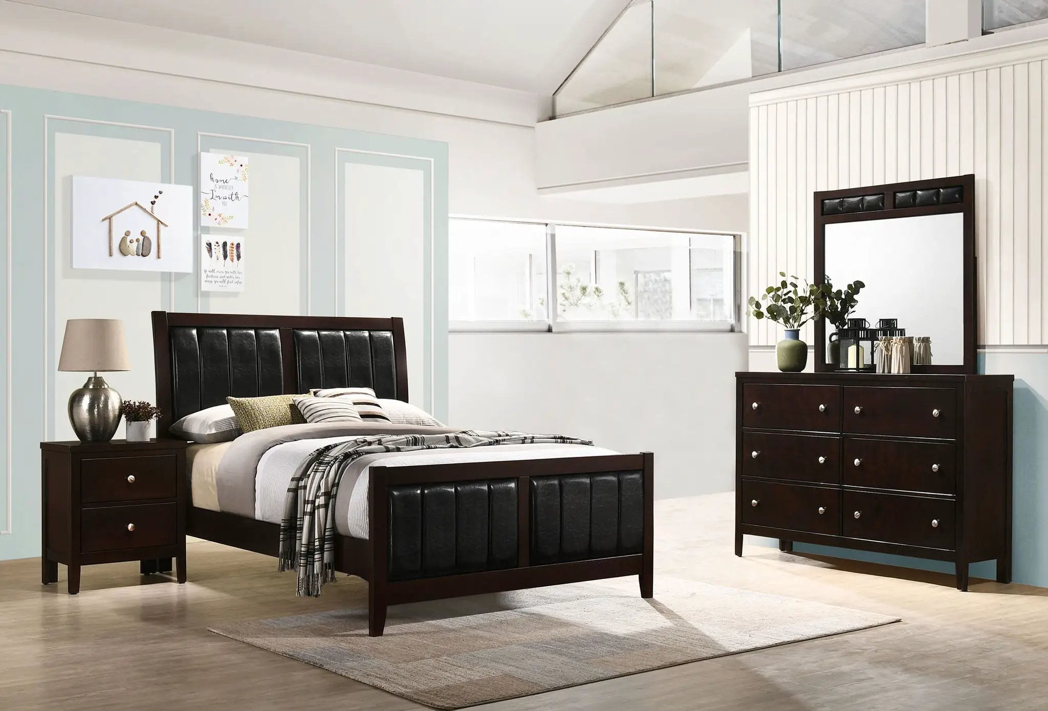 Carlton 4-piece Full Bedroom Set Cappuccino by Unique Piece Furniture