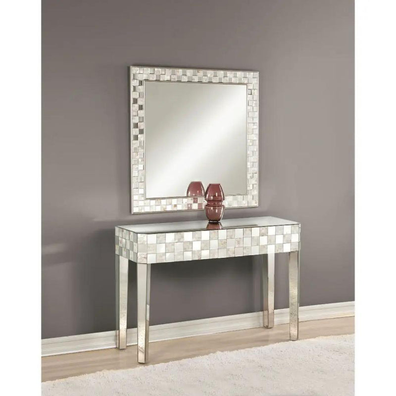 Nasa - Console Table - Mirrored & Mother of Pearl by Unique Piece Furniture