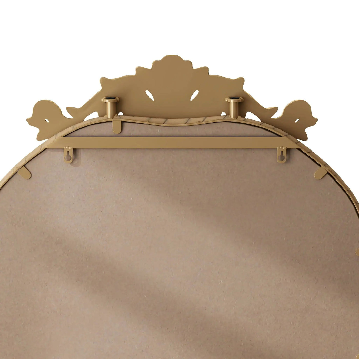 Full Body Arched Mirror With Vintage Carved Applique by HouseOfZazla