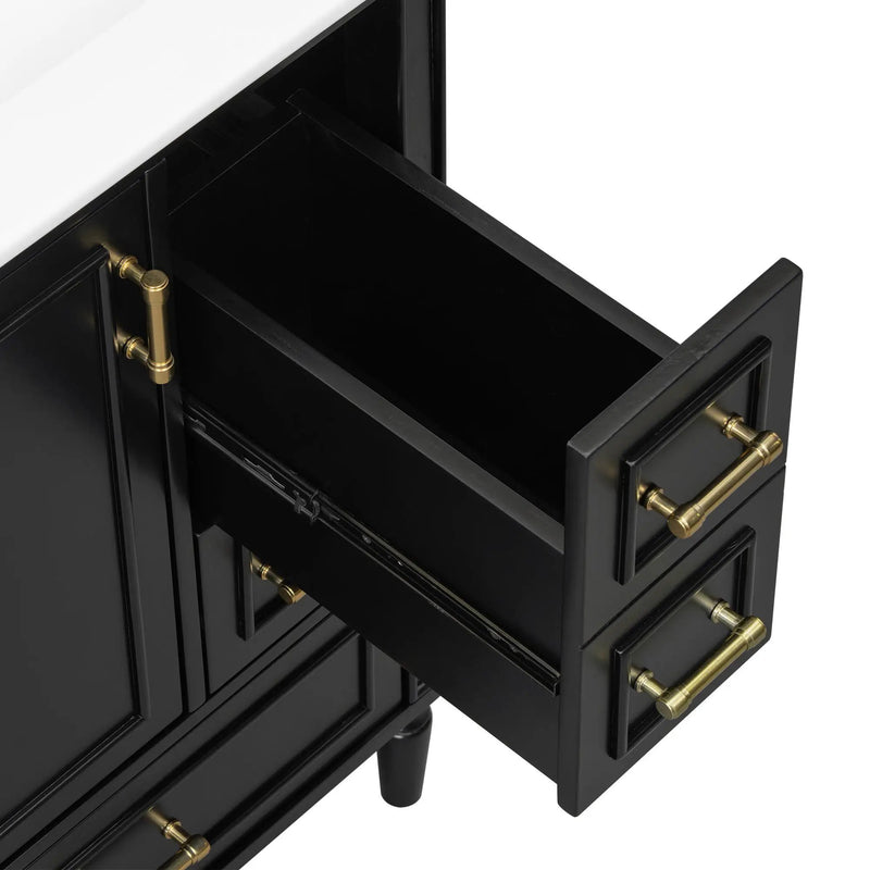 Traditional Bathroom Vanity Set With Soft Close Doors