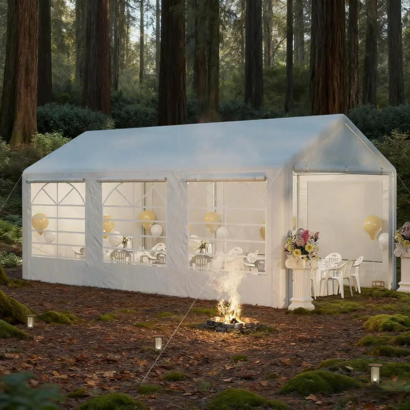 White Party Tent 10' x 20' Heavy Duty Canopy by HouseOfZazla