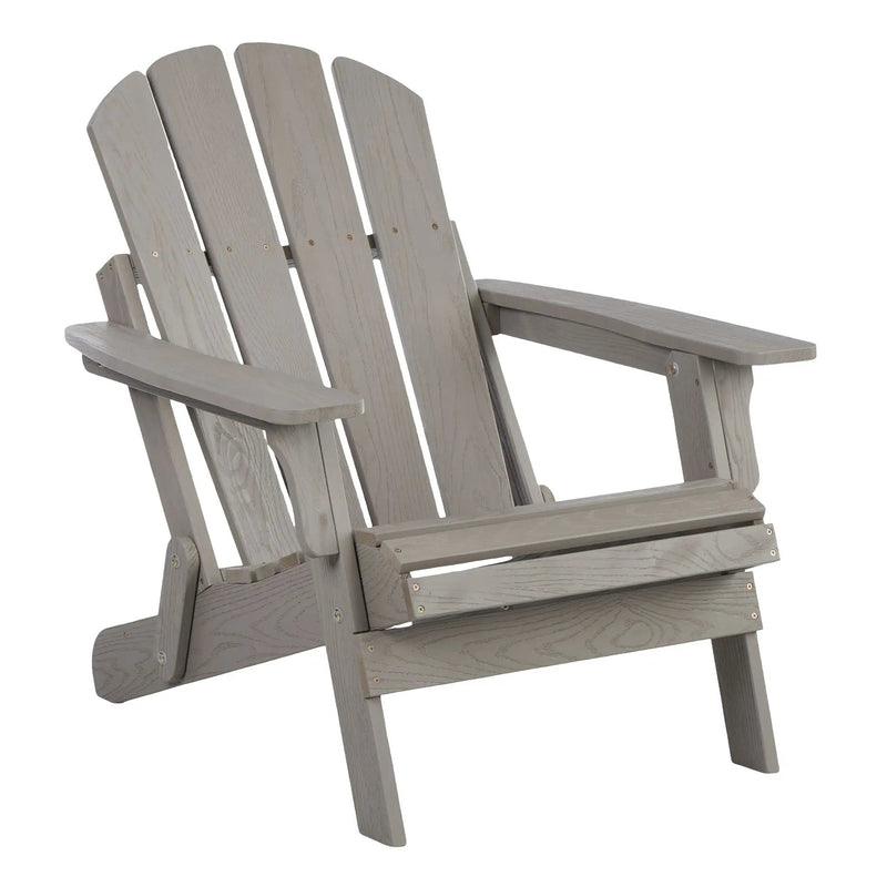 Oversize Outdoor Folding Adirondack Chair - Gray by Unique Piece Furniture