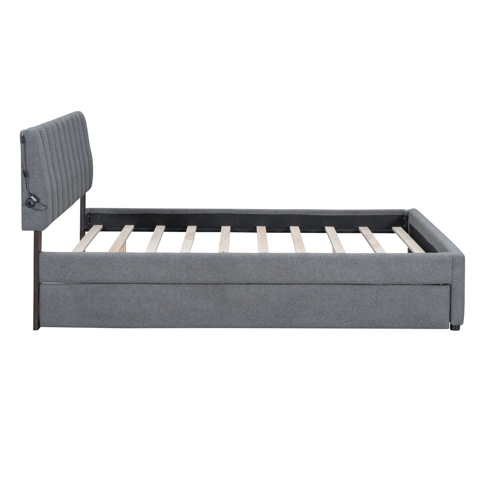 Upholstered Platform Bed With Trundle by HouseOfZazla
