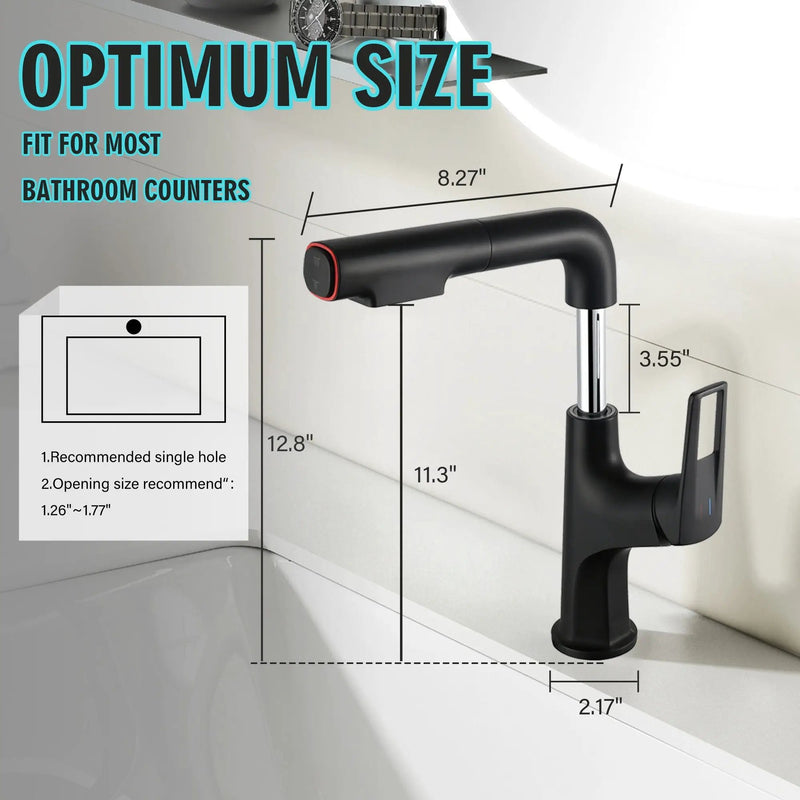 Pull Down Vessel Faucet With Lift Spout & Dual Spray Modes by HouseOfZazla