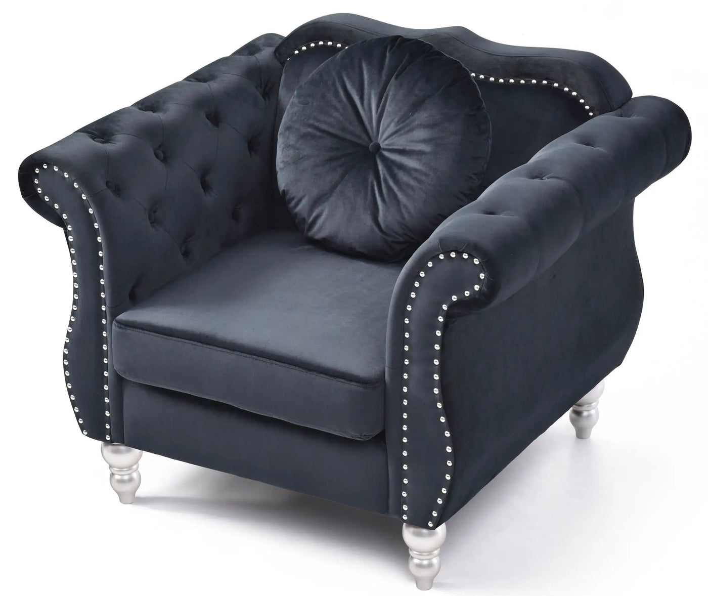 Chic Transitional Flared Arm Chair by HouseOfZazla