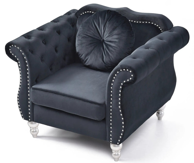Chic Transitional Flared Arm Chair by HouseOfZazla
