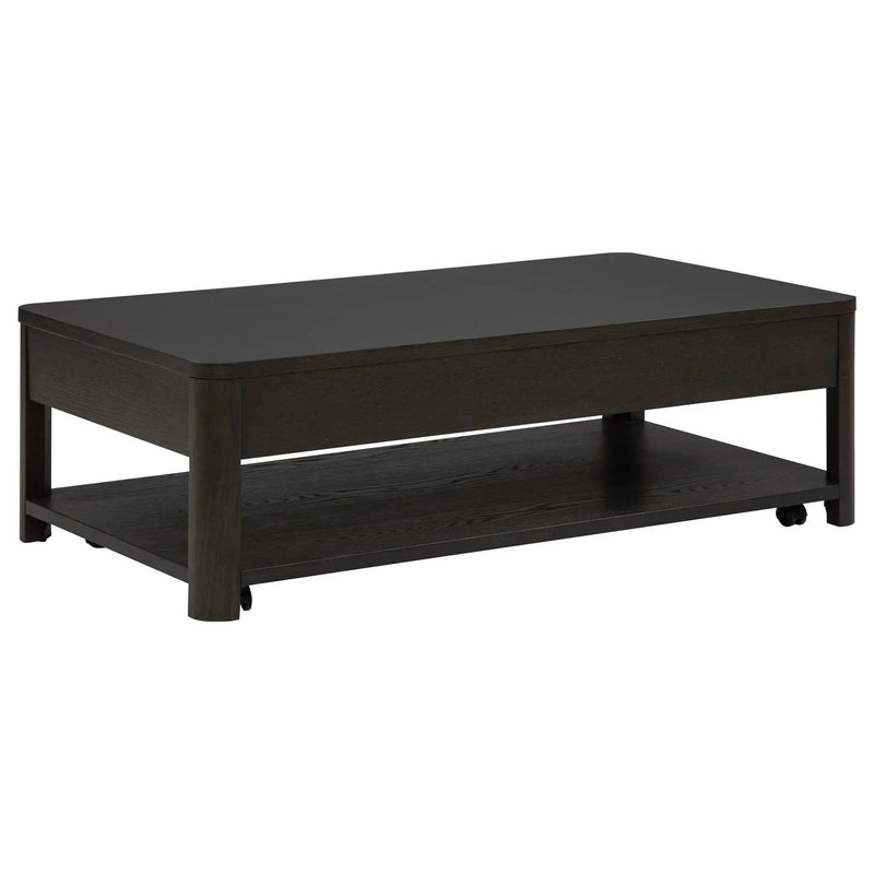 Marcelo Wood Coffee Table with 2 Drawers and Shelf Coffee by Unique Piece Furniture