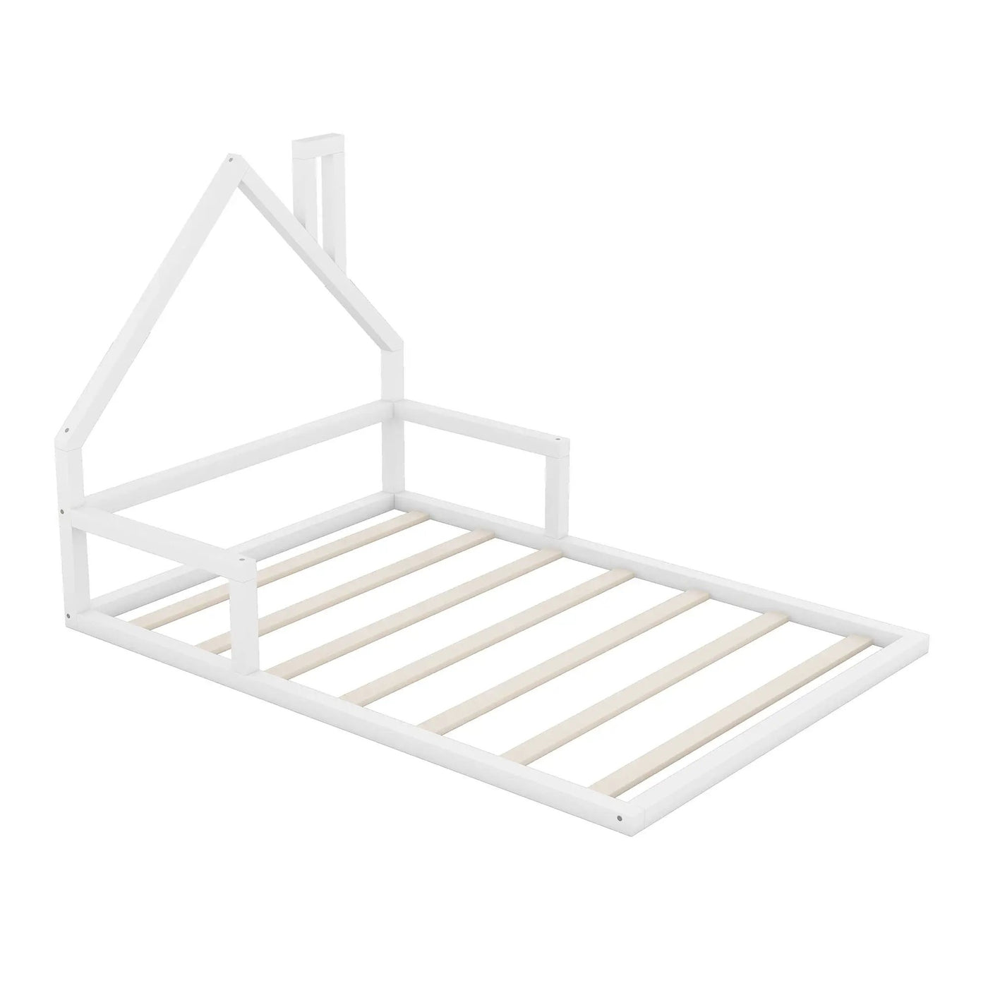 Elegant Floor Bed With House Shaped Headboard by HouseOfZazla