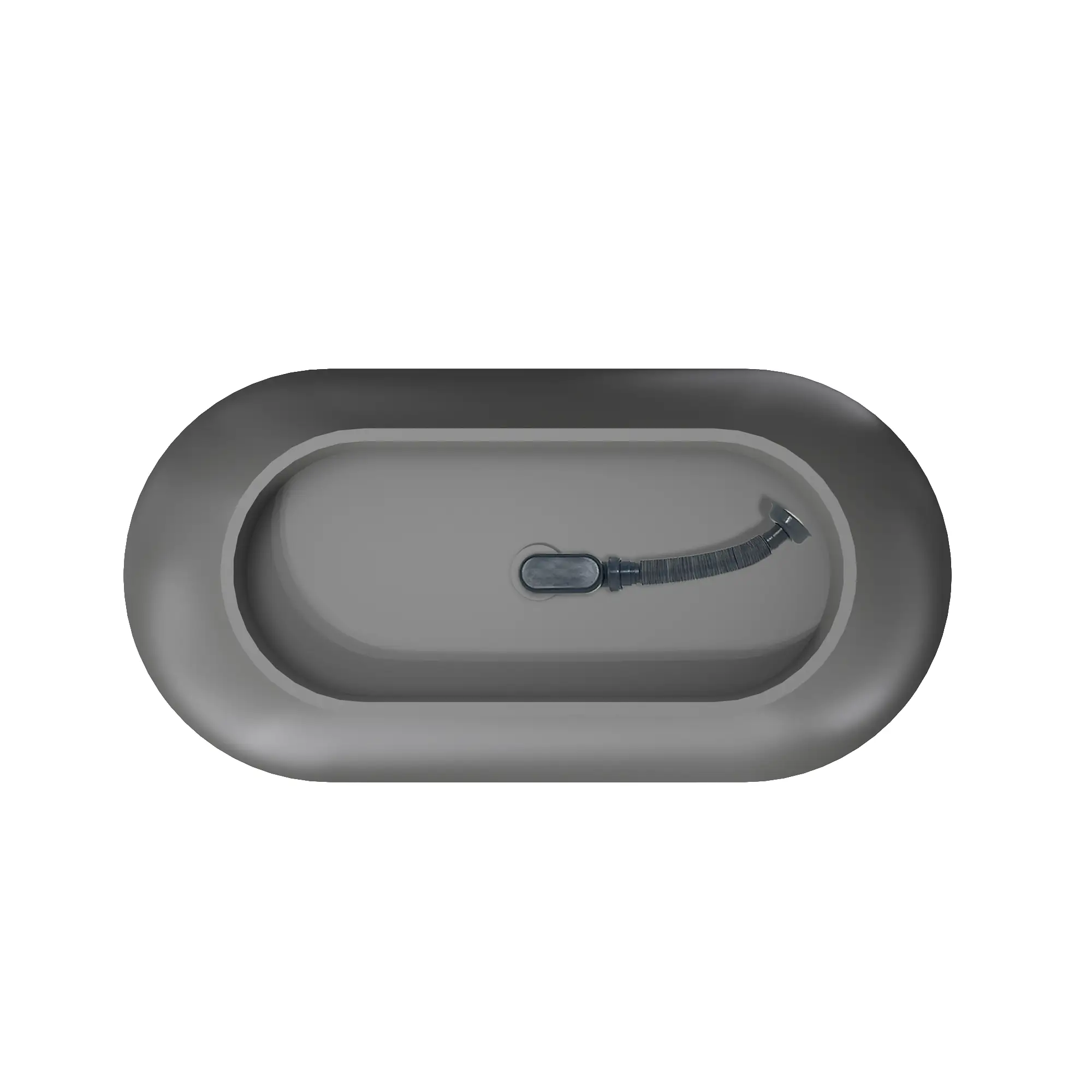 59 Inch Solid Surface Oval Freestanding Bathtub by HouseOfZazla