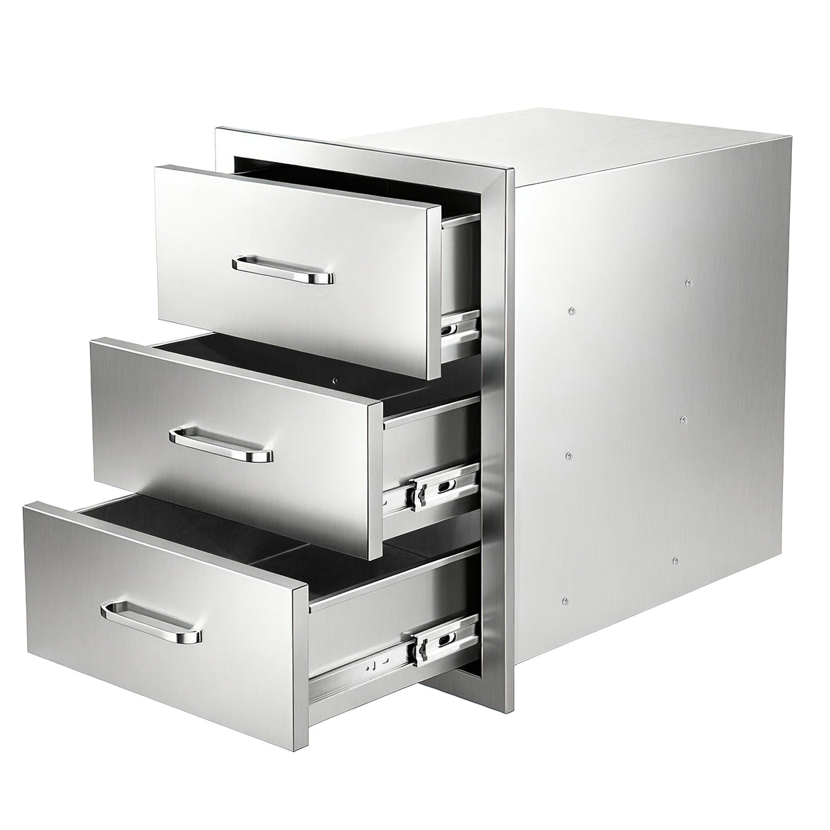 Outdoor Kitchen Drawers Stainless Steel, Flush Mount Triple Drawer,  18Wx23Hx23D with Stainless Steel Handle, BBQ Drawers for Outdoor Kitchens or BBQ Island, photo 10 of 10