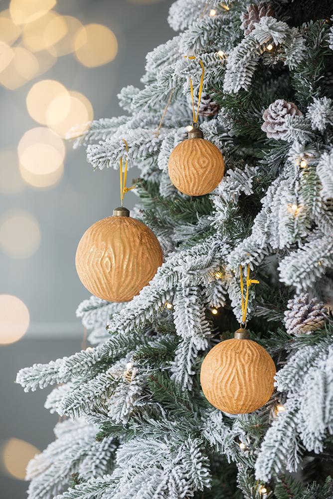 Glass Christmas Ball Ornaments with Decorative Finish - Green, Gold, Red, photo 30 of 40