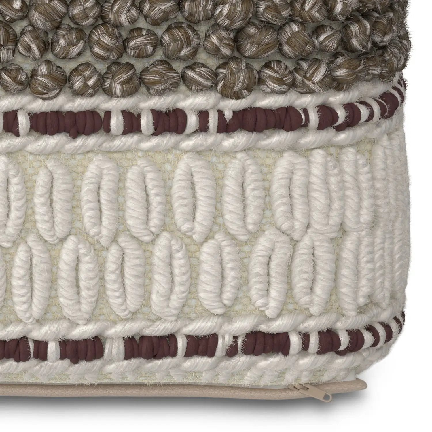 Grady - Handcrafted Square Pouf by HouseOfZazla