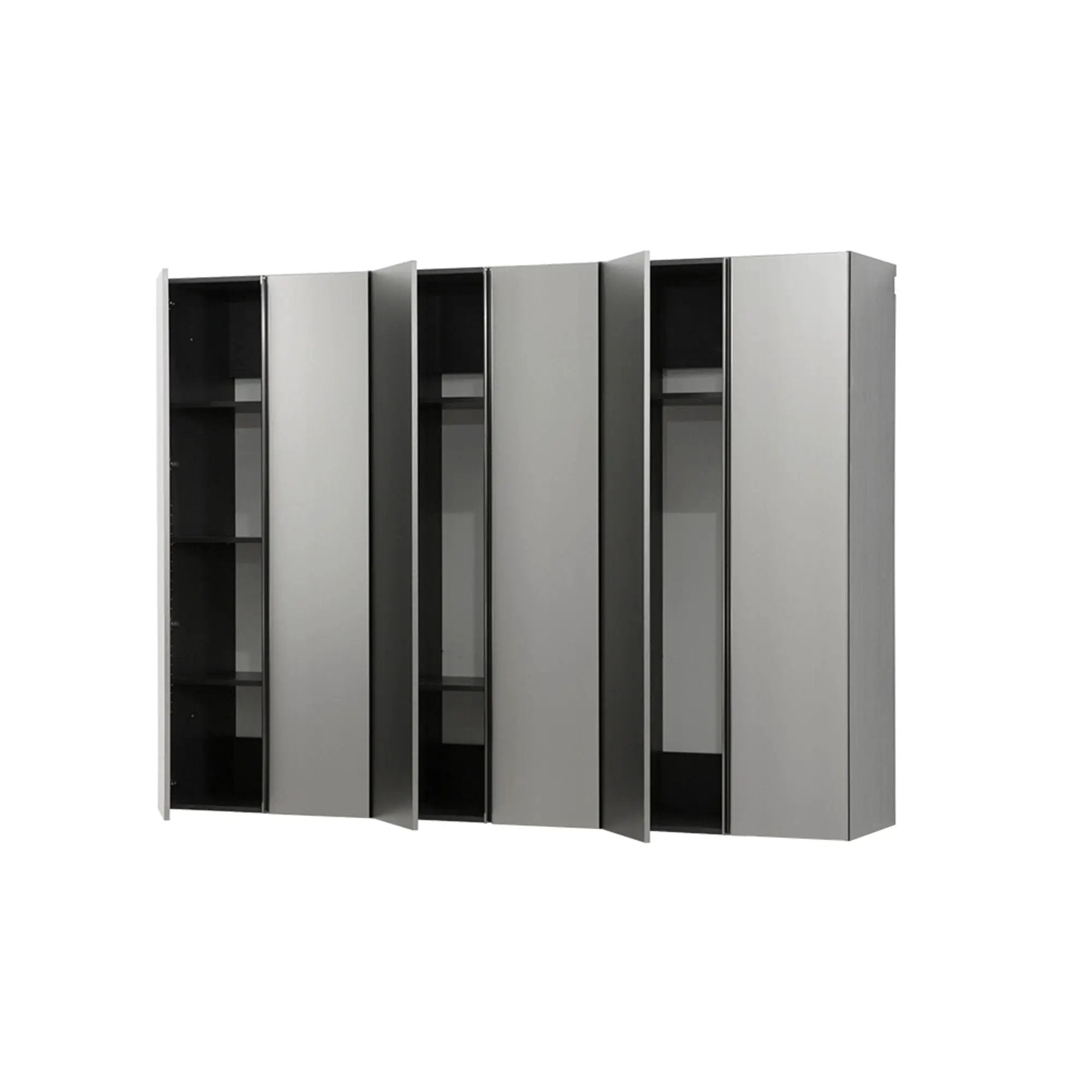 Nova Series - Garage Cabinet Set D, 3 Piece, Soft Closing, Wall Mounted - Metallic Gray by HouseOfZazla