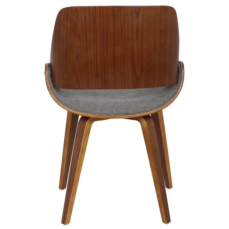 Fabrizzi - Mid-Century Modern Dining / Chair (Set of 2) - Walnut / Gray by Unique Piece Furniture