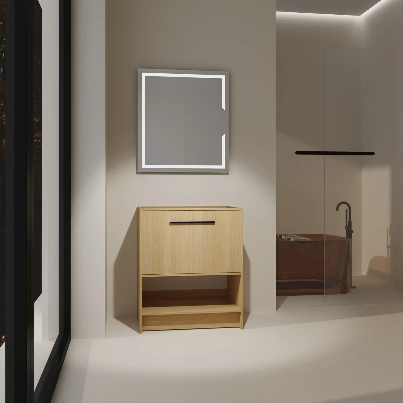 Modern Freestanding Bathroom Vanity With 2 Doors by HouseOfZazla
