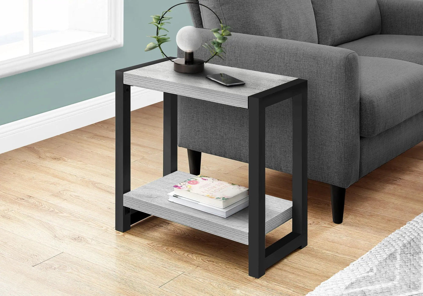 Accent Side Table Narrow Small 2-Tier Contemporary Modern by HouseOfZazla