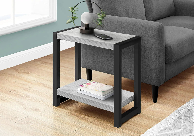 Accent Side Table Narrow Small 2-Tier Contemporary Modern by HouseOfZazla